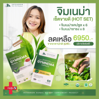 Gymnema Tea &amp; Capsule เซ็ต 3 เดือน แคปซูล 6 + ชาชง 8 (จิมเนม่าชาชง และแคปซูล แพคคู่) ผลิตภัณฑ์เสริมอาหารผักเชียงดา (ตราอินทนนท์ เฮอเบิล)