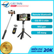 Gậy chụp hình selfie K07 có giá đỡ 3 chân điều chỉnh độ cao