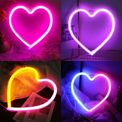 Battery/USB LED Neon Light Wall Decoration Butterfly Lightning Heart Neon Sign Night Light for Kids Bedroom Wedding Party Gift Bulbs  LEDs HIDs