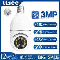 LLSEE YOOSEE IP surveillance camera video E27 bulb 3MP full-color Wi-Fi indoor mini smart home security baby monitoring