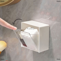 Kada กล่องเก็บของติดผนังแบบสลักออกแบบพลาสติก Cotton Swab Storage Holder