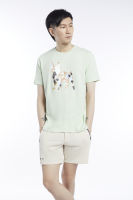 ESP เสื้อทีเชิ้ตลายเฟรนช์ชี่ ผู้ชาย สีเขียว | Frenchie Tee Shirt | 3769