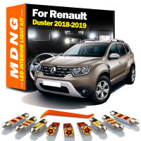 MDNG 7Pcs Canbus สำหรับ Renault Duster 2018 2019รถ LED ภายในโดมอ่านแผนที่ Trunk Light Kit ไม่มีข้อผิดพลาดรถหลอดไฟ