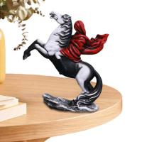 Horseback Warrior Statues Trick Toys Home Collection European Figures Resin Desk Knight Sculptures Delicate Resin Elegant Gifts sweetie