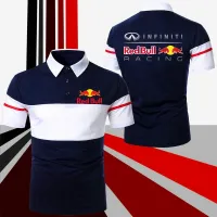 เสื้อโปโลชายไซต์ใหญ่ 2020 ลายทางสีแดงรับลมร้อน