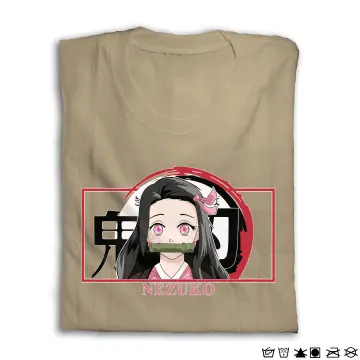 DEMON SLAYER Nezuko Kamado Design T-shirt with DTF (Direct to Film) Anime  Print Rubberized Quality Plain 80% Cotton 20% Polyester, Crew / Round Neck  for Casual Unisex Wear, fit Men Woman, Available