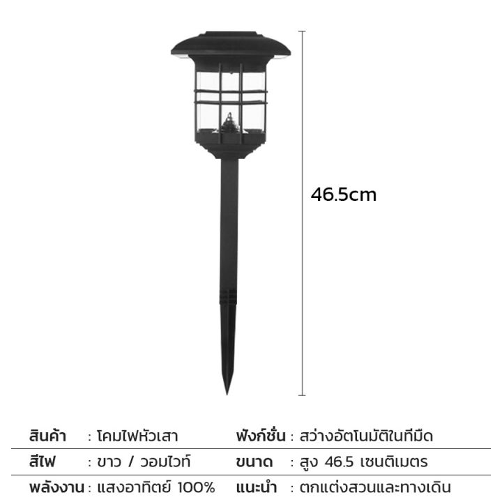 โคมไฟปักสนาม-ไฟปักสนามโซล่าเซลล์-ไฟประหยัดพลัง-โ-solar-มีให้เลือก-2-สี-พลังงานแสงอาทิตย์-ระบบเปิดปิดอัตโนมัติ-ติดตั้งง่าย-smart-d-cor