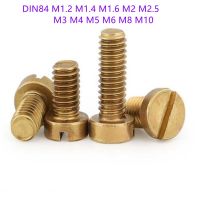 5-50PCS M1.2 M1.4 M1.6 M2 M2.5 M3 M4 M5 M6 M8 DIN84 Brass Slotted Cheese Head Screw Brass Screw Brass Bolt Screw Nut Drivers