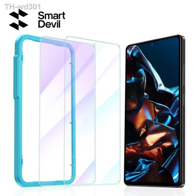 SmartDevil 2Pcs Tempered Glass for Xiaomi POCO F5 X5 Pro NFC Screen Protector for POCO F5 Pro 5G HD Anti Blue Ray