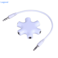 ?【Lowest price】Legend 3.5MM หูฟัง Audio Splitter 1ชายถึง1 2 3 4 5สายหญิง5 WAY Port AUX Music Sound output CABLE STEREO Headset EXTENSION