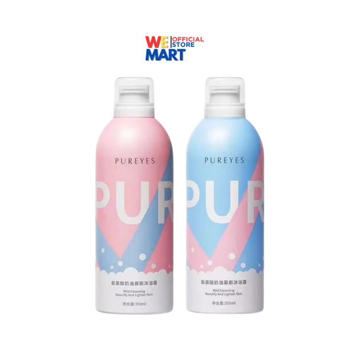 Pureyes Amino Acid Cream Mousse Foaming Shower Gel Whitening Body Wash