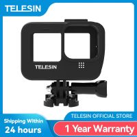 TELESIN Vlog Frame Housing Case Mount Bracket With Cold Shoe Battery Side Cover Hole for GoPro Hero 9 10 Black Accessories