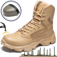 Cungel Steel Toe Cap Safety Boots Mens Outdoor Non-slip Anti-static Work Lightweight Mens Boots