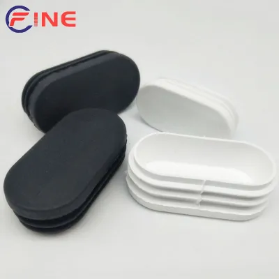 Oval Oblong Plastic Blanking End Caps Bungs Tube Pipe Inserts Plugs Non-slip Chair Table Leg Cover Furniture Feet Protector Pads
