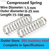 ✘﹊❁ 304 Stainless Steel Compression Spring Wire Diameter 1.5mm Y-type Pressure Spring SUS Compressed Spring