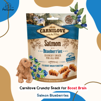 ?Carnilove Crunchy Dog Snack 200g Salmon Blueberries ขนมเพิ่มประสิทธิภาพการทำงานของสมอง ขนมสุนัขแบบกรุบกรอบเกรดพรีเมี่ยม x Petsister