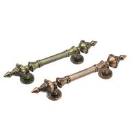 ☊ 1pcs Door Handle Antique Zinc Alloy 260-540mm Length Handle Door Pull Bronze Gate Hotel Entrance Shopping Mall Door Handle