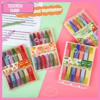 SQXRCH SHOP 6Pcs/Pack กราฟฟิตี ปากกาไฮไลท์ เขียนด้วยลายมือ ลงชื่อเข้าใช้ ปากกาฟลูออเรสเซนต์ มืออาชีพอย่างมืออาชีพ เครื่องเขียนสเตชันเนอรี ปากกามาร์กเกอร์ โรงเรียนในโรงเรียน