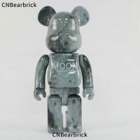 Bearbrick Moon Building Block หมี400% ตุ๊กตาแฟชั่นหมีรุนแรงตกแต่ง Cosmic Exploration Moonscape