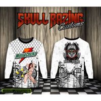 Jersey Skull Razing Aerox Riding Nmax Adv Yamaha Honda Motorcycle Jersey Long Sleeve Size S-3xl new 2023