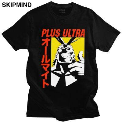 My Hero Academia All Might Plus Ultra T Shirt Men Short Sleeves Pure Cotton T-shirt Crew Neck Leisure Tee Mha Anime Manga Tshirt XS-6XL