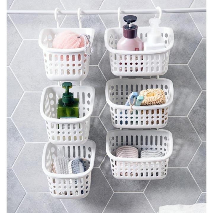 Homenhome Hollow Wall Hanging Storage Basket Plastic Snack Basket Lazada