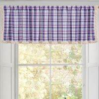 [COD] Imanqi rhyme window curtain lattice tassel purple half door kitchen cabinet dust