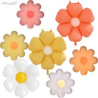 New Daisy Balloons with Colorful Daisy Disposable Tableware For Kids Daisy Themed Happy Birthday Wedding Party Decorations