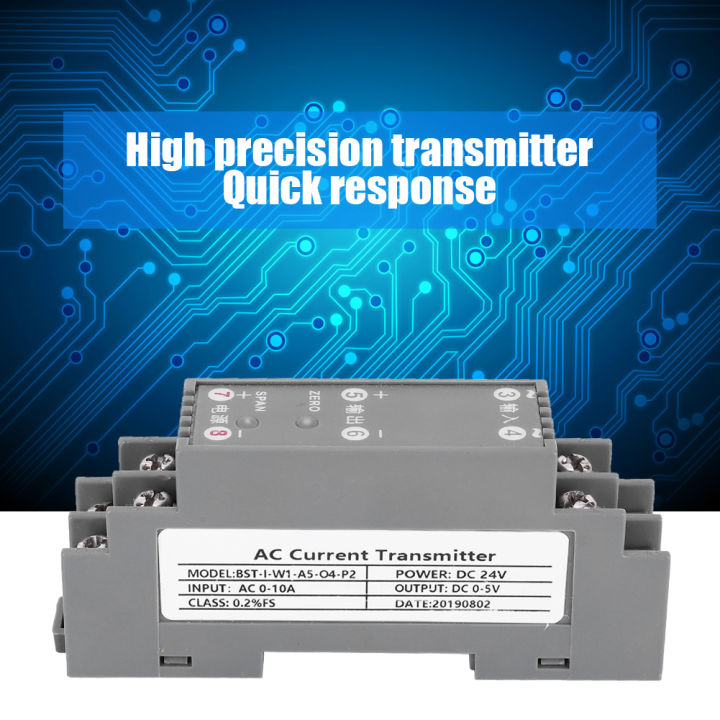 ตัวส่งสัญญาณไฟฟ้ากระแสสลับตัวแปลงสัญญาณ0-10a-ไฟฟ้ากระแสตรงเอาท์พุท-dc-0-5v-เซ็นเซอร์กระแสเครื่องส่งสัญญาณ-ac