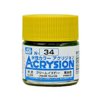 Mr.Hobby Mr.Acrysion Color N-34 CREAM YELLOW 4973028112771