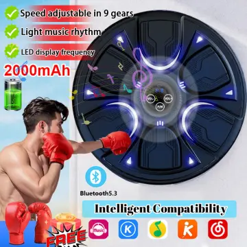 Music Boxing Machine, Rechargeable Boxing Equipment Wall Mount, Home Smart  Boxing Target Workout Machine, Electronic Focus Agility Training Digital