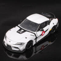 ไม่มีกล่อง Jada 124 Scale 2020 Toyota GR Supra Skull 001 Diecast รุ่นรถของเล่นยานพาหนะโลหะ Miniatures สีขาว