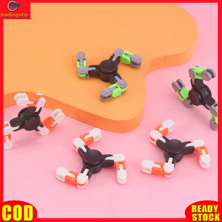 leadingstar-toy-new-funny-transformable-fingertip-spinner-stress-relief-spinning-top-parent-child-games-props-3-section-bicycle-chain-deformed-mechanical-gyro