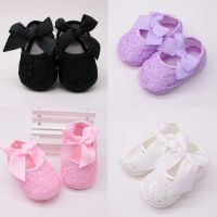 【hot】！ Baby Shoes Soft Bottom Non-slip Fashion Bow Crib Newborn Boy Prewalkers