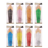 6 pcs acrylic paint brush pen sets round head candy plastic stick rod brush student DIY art painting oil painting pen supplies Drawing Painting Suppli