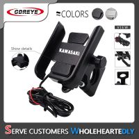 Universal Mobile Phone Holder For For Kawasaki z1000/SX Z900 Z800 Z750 Z400 Versys650 300 Motorbike Stand Rotatable LOGO