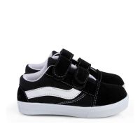 Black White Anti Slip Velcro Strap Sneakers Shoes for Kids 1-2 Years Old