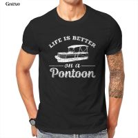 Life Is Better On A Pontoon Unisex Vintage Sport T-Shirt Black Funny Hiphop Unisex 101665 【Size S-4XL-5XL-6XL】