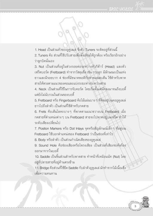 หนังสือ-หัดเล่นอูคูเลเล่เบื้องต้น