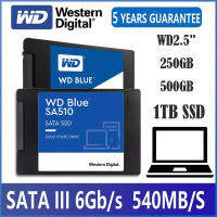 （จัดส่งจากกรุงเทพ）Western Digital 2.5 "SSD 250G 500GB 1T SSD WD Blue SATA III ไดรฟ์ Solid State ภายใน560เมกะไบต์/ 3 ปี