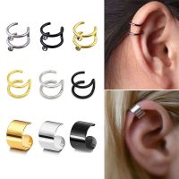 1 Piece Punk Man/Women Stainless Steel Ear Clip Fake Earring Cuff Wrap Earrings No piercing Clip On Cartilage Wrap Jewelry