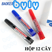 HỘP 12 cây bút lông viết bảng xoá được cây lớn thay mực dễ dàng Baoke