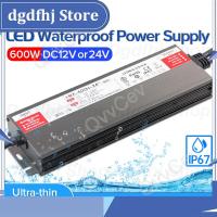 Dgdfhj Shop 600W LED Driver DC12V 24V IP67 Waterproof Lighting Transformers for Outdoor Lights Power Supply AC175-265V 600W