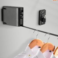 Indoor Invisible Retractable Clothesline Wall Hanging Cloth Drying Rack Bathroom Steel Wire Rope Clothe Organiser Laundry Hanger