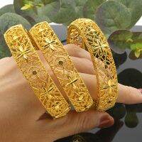 เครื่องประดับ Ethiopian กำไลสีทอง24K สำหรับผู้หญิงสร้อยข้อมือผู้หญิงสำหรับงานแต่งงานหรูหราของผู้หญิงเครื่องประดับอินเดียดีไซน์เนอร์