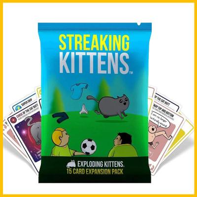 【 Ready Stock 】เกมการ์ด streaking kittens: นี่คือการขยายตัวครั้งที่สองของ exploding kittens 15 การ์ดใหม่