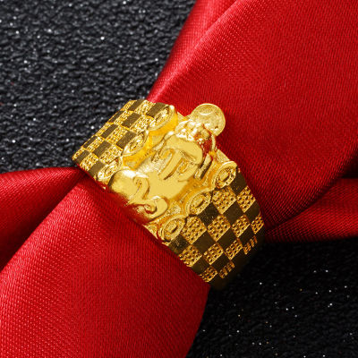 [ฟรีค่าจัดส่ง] แหวนทองแท้ 100% 9999 แหวนทองเปิดแหวน. แหวนทองสามกรัมลายใสสีกลางละลายน้ำหนัก 3.96 กรัม (96.5%) ทองแท้ RG100-172