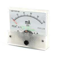 แผงมิเตอร์ Dc แบบอนาล็อก100ma เครื่องวัด0-100ma 85c1กระแสแอมป์แอมมิเตอร์