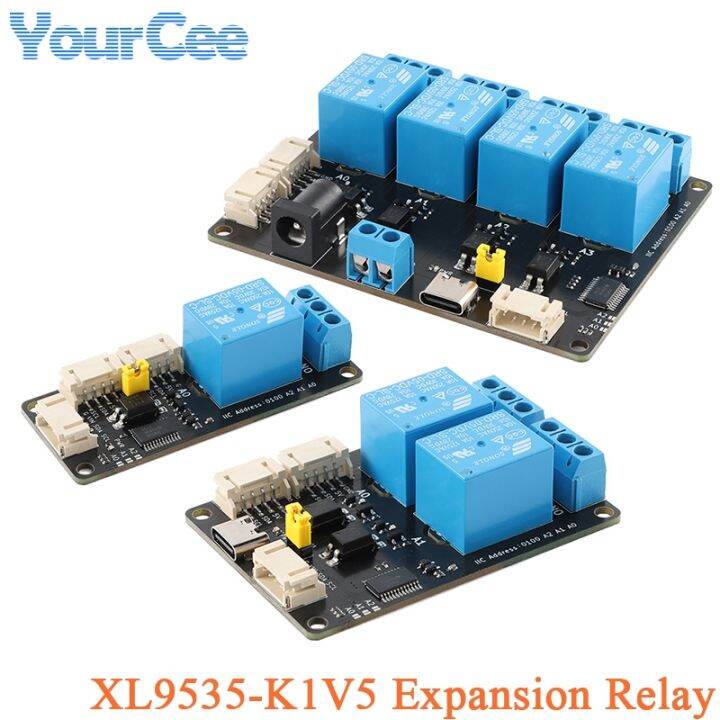 hot ┋ XL9535K1V5 1 2 4 Channel Way Expansion Relay Module 5V Supply