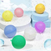 10pcs Reusable Water Balloons Pool Beach Play Toy Pool Party Favors Kids Water Fight Games Quick Fill Water Balloons Splash Ball Balloons